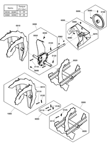 Auger Drive Group Diagram and Parts List for H1728E (1696951-00)(2020) Briggs and Stratton Snow Blower